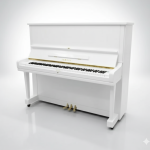 Yamaha U3 Glossy White Piano With Bench Serial No 713131
