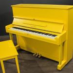 Yamaha U1 Upright Piano | Yellow Finish | Used Pianos Dubai