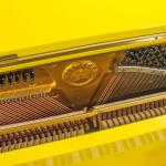 Vibrant Yellow Yamaha U1 Upright Piano With Matching Bench