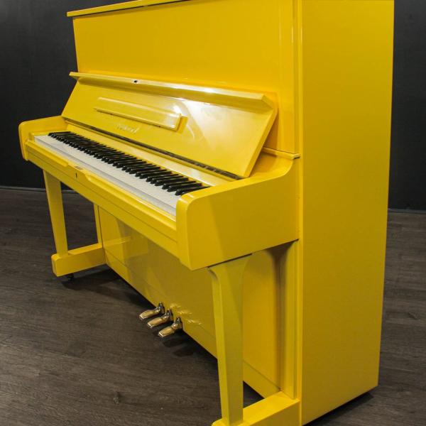Yamaha U1 Upright Piano | Yellow Finish | Used Pianos Dubai