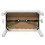 Wooden Height Adjustable Piano Bench - White
